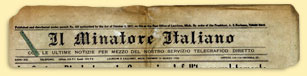 A title page from Il Minatore Italiano