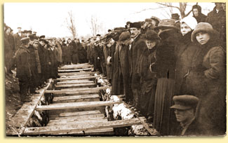 graveside ceremonies for the victims of Italian Hall